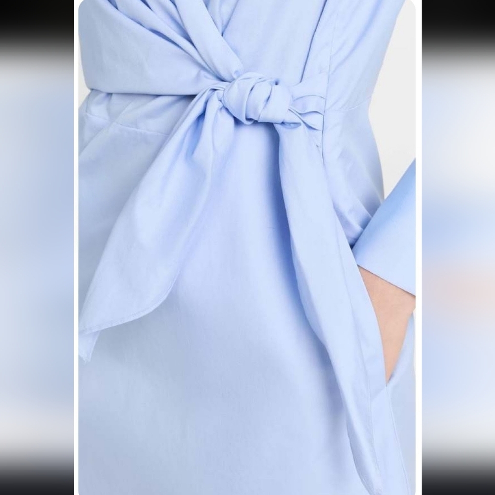 NWT $425 Vince Long-Sleeve Short Wrap Shirtdress Size 8 - Picture 9 of 16